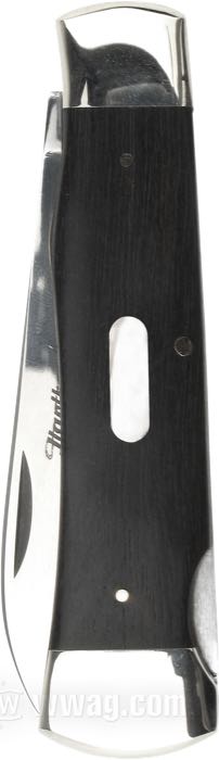Klappmesser »Mod. 296« von Hartkopf; Edelstahl / Ebenholz; Rückenfeder; Länge geschlossen: 110 mm; Länge der Klinge: 90 mm; Klingenstahlgüte: 440 A / AUS-6; Deutschland; Bruttogewicht: 130 g