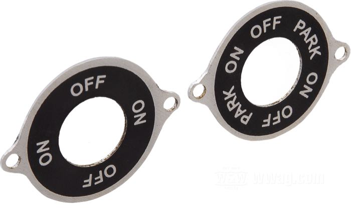 Plaquettes de console de The Cyclery; pour tableau de commandes 1929-1936; aluminium; Europe; poids brut: 3.8 g