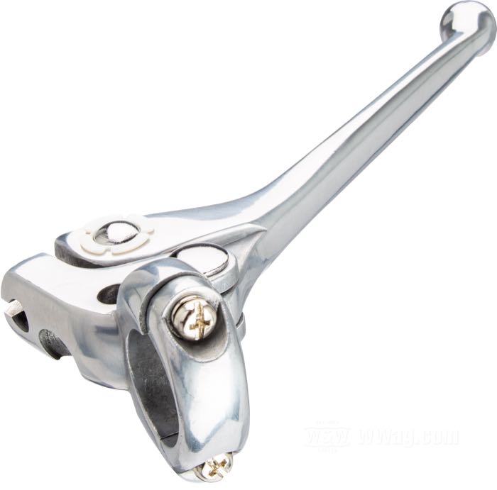 Comando freno/frizione a mano; alluminio, lucidato, 5/16” foro cavo e attacco per interruttore del freno; per manubri del Ø: 1 ”; rimpiazza OEM HD 45002-69; peso lordo: 176.4 g