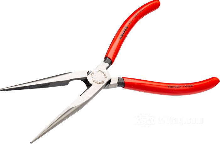Pince à long bec de KNIPEX; acier, avec le bec droit; longueur: 200 mm; Allemagne; poids brut: 170 g