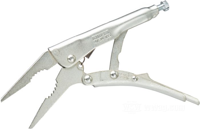 Feststellzange »Langbeck« von KNIPEX; Chrom-Vanadium-Stahl, verzinkt; Länge: 165 mm; Nettogewicht: 189 g; Deutschland; Bruttogewicht: 92 g