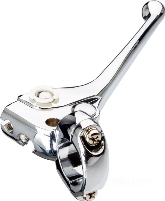 Comando freno/frizione a mano; alluminio, cromato, 5/16” foro cavo e attacco per interruttore del freno; per manubri del Ø: 1 ”; rimpiazza OEM HD 45002-69; peso lordo: 180 g