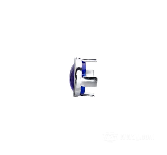 Lente; vidrio acrílico / acero, azul, con anillo de montaje cromado; Ø 25 mm; peso bruto: 8.8 g
