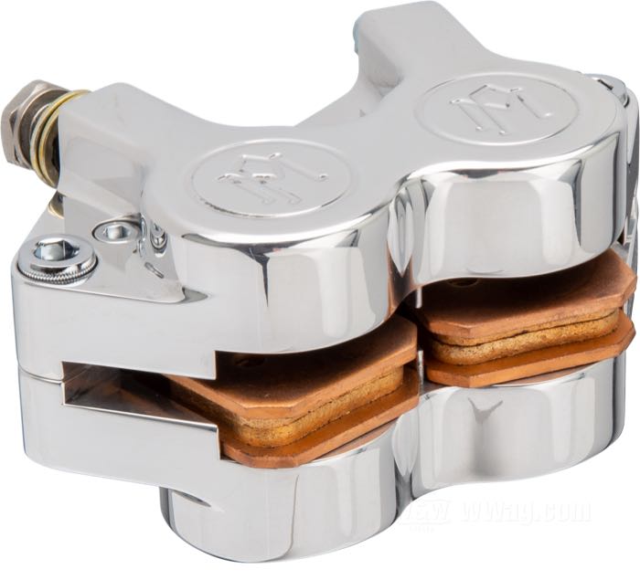 Bremssattel »125x4S« von Performance Machine; passend für Softail FXSTS 1988-2006; Billet-Aluminium, poliert; L x B x H: 125 x 56 x 75 mm; Montageposition: vorne; KolbenØ: 1-1/4” (31.75 mm); erforderliche Bremsflüssigkeit: DOT 4 oder 5; USA; Bruttogewicht: 770 g