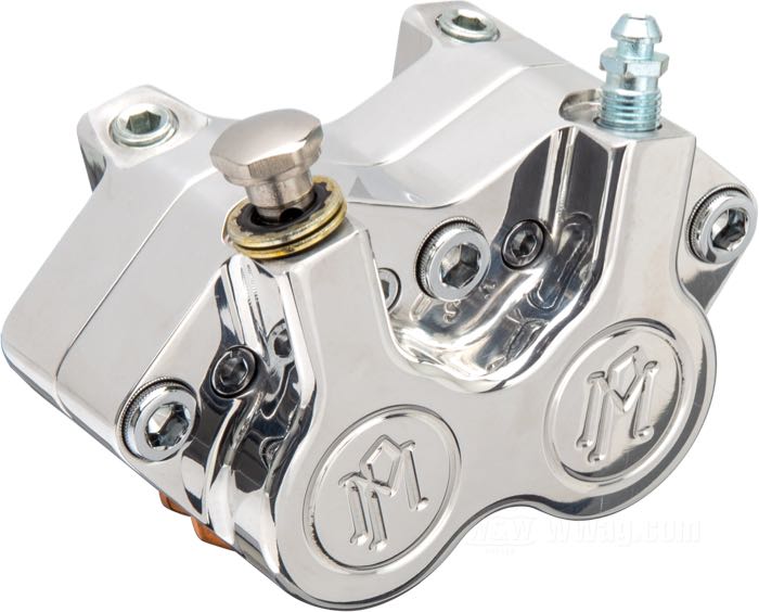Bremssattel »125x4S« von Performance Machine; passend für Softail FXSTS 1988-2006; Billet-Aluminium, poliert; L x B x H: 125 x 56 x 75 mm; Montageposition: vorne; KolbenØ: 1-1/4” (31.75 mm); erforderliche Bremsflüssigkeit: DOT 4 oder 5; USA; Bruttogewicht: 770 g