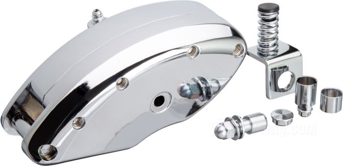 Bremssattel; passend für FL 1973-1980, FX 1973-1983; hinten; Aluminiumguss, verchromt; KolbenØ: 57 mm; erforderliche Bremsflüssigkeit: DOT 3, 4 oder 5; ersetzt OEM HD 44000-78B; Bruttogewicht: 2.56 kg