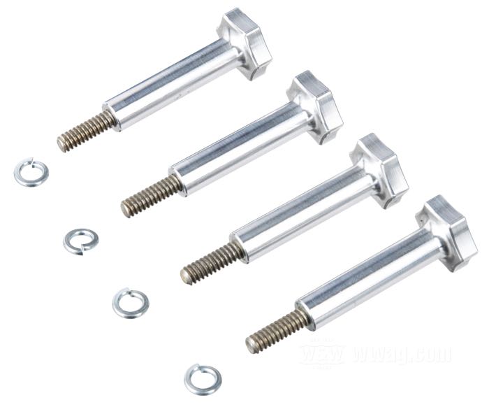 Kit viti »Rotor« di Bates; per Vaschetta del gallegiante; per carburatori S&S Super B e D; alluminio, burattato; filettatura: #10-24; Germania; peso lordo: 84 g