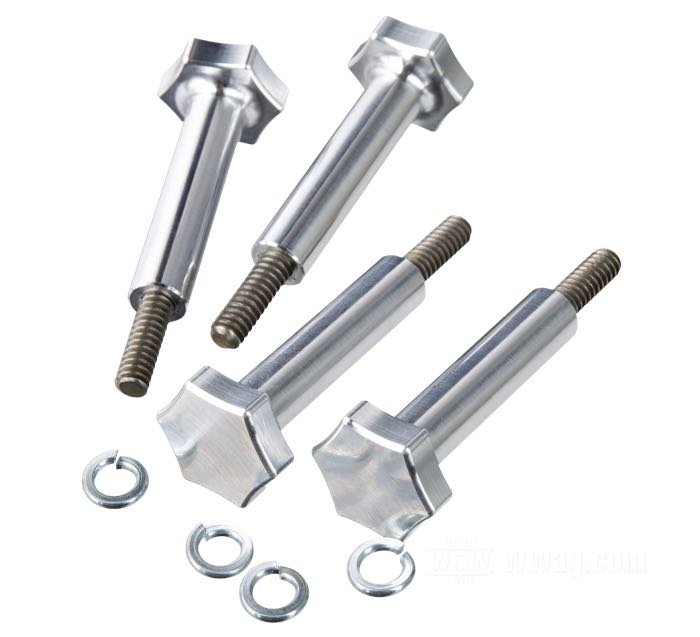 Kit viti »Rotor« di Bates; per Vaschetta del gallegiante; per carburatori S&S Super B e D; alluminio, burattato; filettatura: #10-24; Germania; peso lordo: 84 g