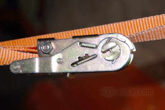 Spanngurt von ESSKA; Stahl / Nylon, orange; Länge x Breite: 5 m x 25 mm; Bruttogewicht: 570 g