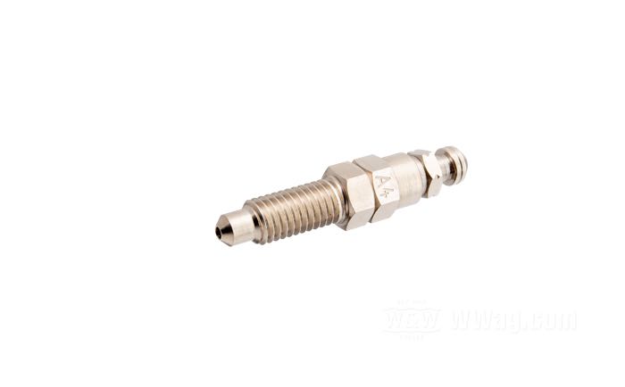 Bleeder screw by stahlbus; fits Sportster 2008-2021; steel, nickel-plated, with valve, thread length: 22 mm; thread: M8; Germany; gross weight: 39 g