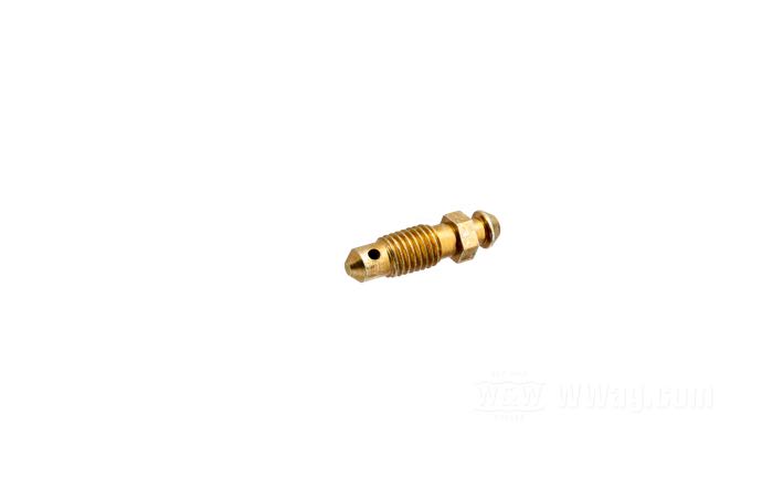 Tornillo de purga; para Pinza de freno / Cilindro de rueda; apropiado para todos modelos 1958-1979; PM DBO, PM 125x2; acero, cincado; rosca: 1/4”-28; reemplaza OEM HD 41749-58; peso bruto: 4 g