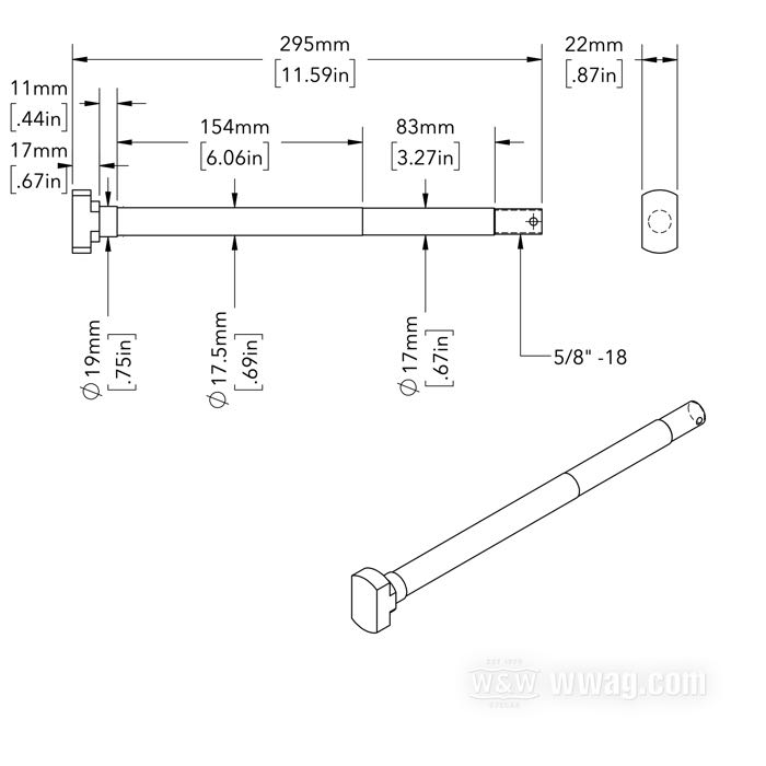 Perno posteriore; per Mozzo Star con cuscinetti conici; atto per Knucklehead 1936, tutte Big Twin 1937-1957; acciaio, cromato; lunghezza: 295 mm; Ø 17.5 mm; filettatura: 5/8”-18; con boccole distanziamento, dadi, rondelle di serraggio e coppiglia; peso lordo: 850 g