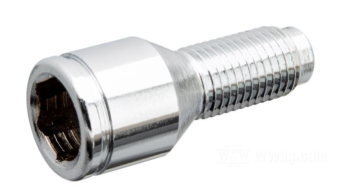 Bolt; for Brake drum; fits W models rear 1937-1952, OHV Big Twin 1936 front/rear, all Big Twins 1937-1972 front/rear, WLC and Servi-Car front 1937-1972; over-size, for stripped threads in drum; steel, chrome-plated; countersunk socket head; thread: 7/16”-20; gross weight: 30 g