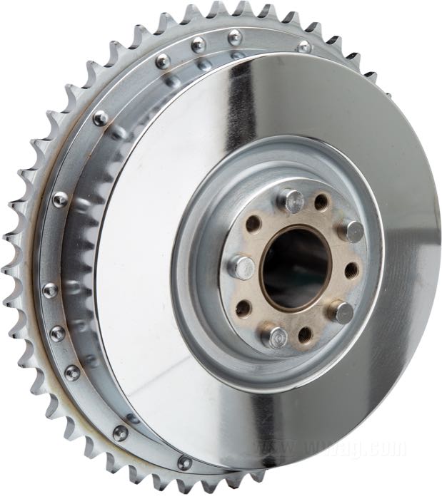 Tambour de frein; adaptable à Big Twin 1967-1972; arrière; fonte, chromé; filetage: 3/8”-20; remplace OEM HD 41400-67; poids brut: 5 kg
