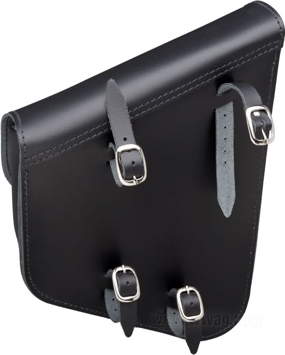 Saddlebag »Solo«; fits rigid frame models and Softail; cowhide, black; Germany; gross weight: 1.06 kg