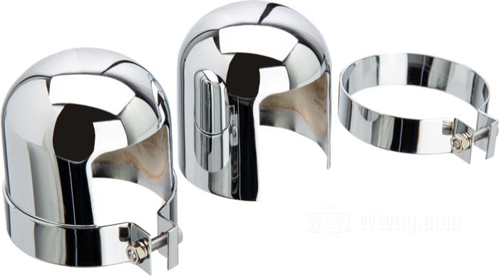 Cache; pour Amortisseurs; acier, chromé, DI: 63 - 66 mm; remplace OEM HD 54707-84T, 54702-52 et 54705-52; poids brut: 280 g