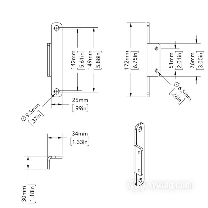 Supporto per bobina di The GasBox; atto per Big Twin 1965-1982; acciaio inox, burattato, distanzia fori di fissaggio 142-149 mm (centro-centro), distanzia fori di fissaggio bobina: 51 mm (2”); lunghezza: 171 mm; U.S.A.; peso lordo: 243 g