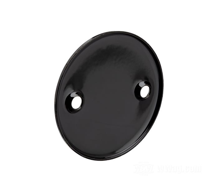 Inspection cover by Paughco; fits 45cui/750cc models; steel, black; replaces OEM HD 60569-29; USA; gross weight: 50 g