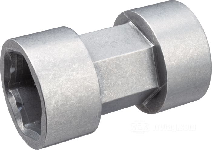 Zündkerzenschlüssel von PanAm; Aluminium, 21 mm Sechskant in der Mitte; Höhe: 51 mm; Ø 30 mm; Größe Zoll: 7/8” x 13/16”; Deutschland; Bruttogewicht: 49 g
