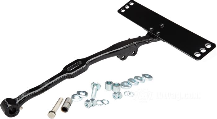 Té de selle; pour Selles Solo et Buddy type OEM; adaptable à Knucklehead 1936, tous les modèles Twin 1937-1980, sauf. K/XL; acier, noir, finition époxy; remplace OEM HD 3105-30 et 51900-30; poids brut: 1.25 kg