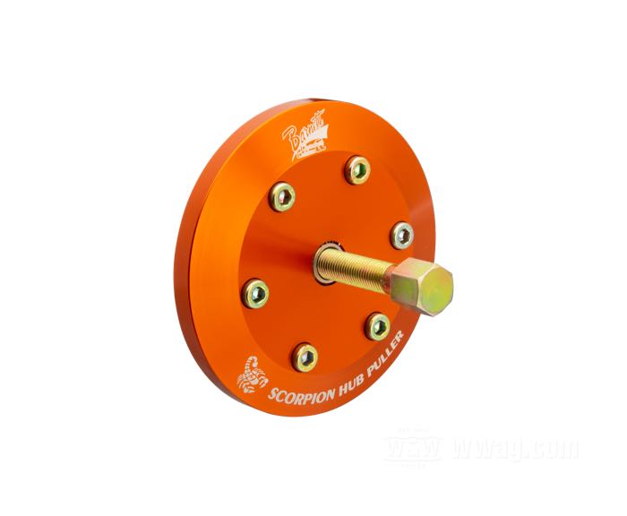 Clutch hub puller by Barnett; for Barnett Scorpion clutches; billet aluminum; USA; gross weight: 650 g