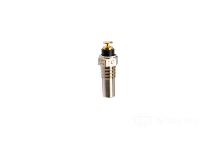 Oil temperature sensor by MMB; stainless steel, with round flat pin terminal (6.3 mm); length: 32 mm; thread: M10 x 1.0; +50 °C → +150 °C; Germany; gross weight: 10 g