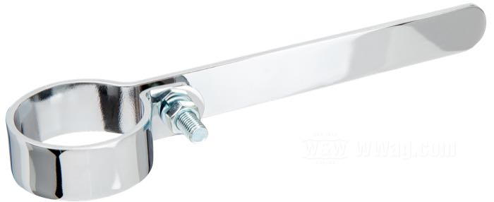 Exhaust clamp; steel, chrome-plated, strap length: 120 mm; width: 19 mm; Ø 1-3/4”; Adjustment Ø: 42-44.5 mm; gross weight: 110 g