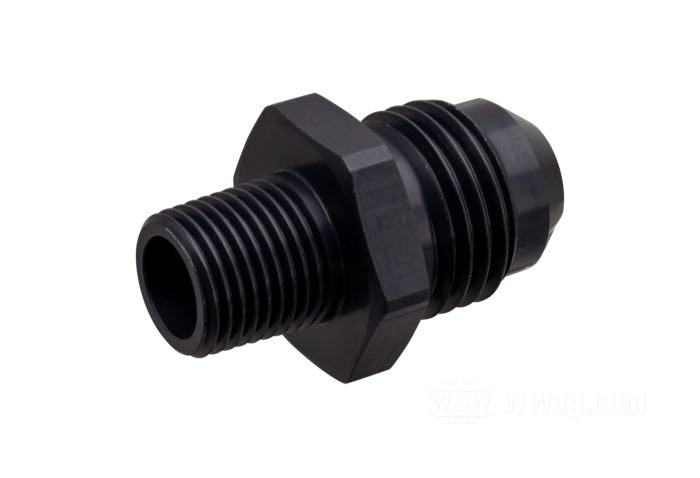 Adapter by PanAm; aluminum, black, anodised; thread: 1/8”-27 NPT; connection thread: 9/16”-18; gross weight: 10 g
