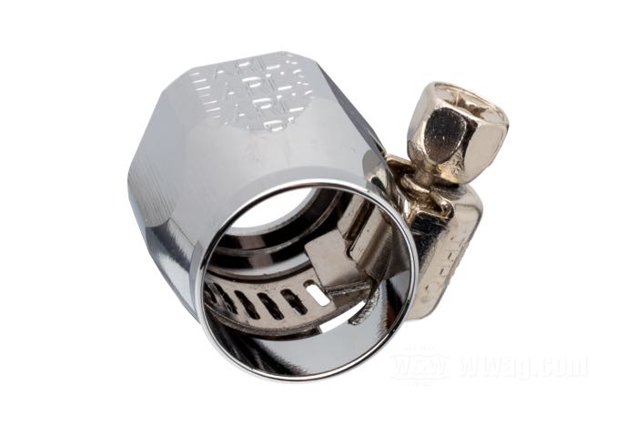 Fascetta di Earl's Performance Products; alluminio, cromato; per tubi con Ø interno: 5/16