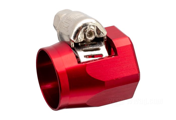 Fascetta di Earl's Performance Products; alluminio, rosso, anodizzato; per tubi con Ø interno: 5/16