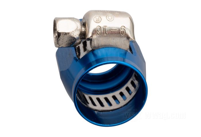 Hose clamp by Earl's Performance Products; aluminum, blue, anodised; for inner Ø: 5/16