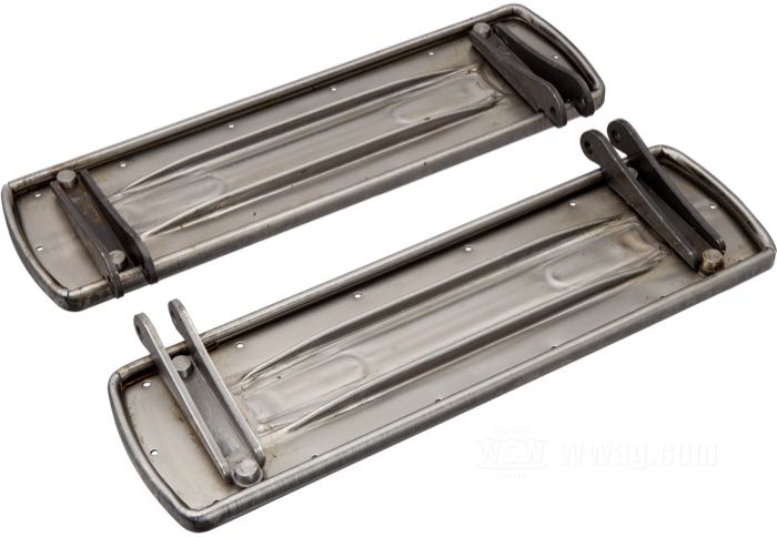 Marche-pieds de Samwel Supplies; adaptable à modèles 1914-1939; acier, naturel, sans caoutchoucs de marchepieds; L x L x H: 343 x 100 x 13 mm; remplace OEM HD 2938-14; Europe; poids brut: 1.62 kg