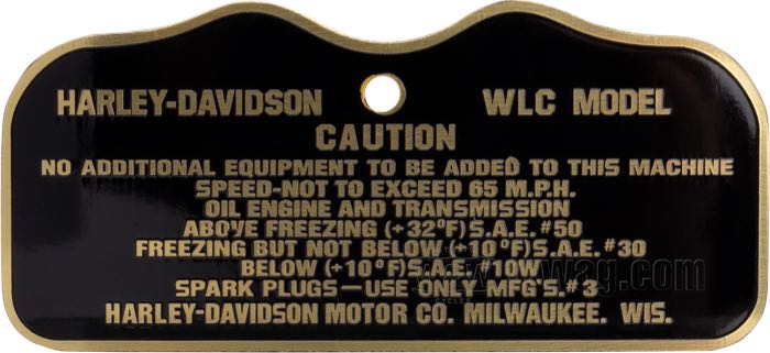 Caution Plates WLA/WLC