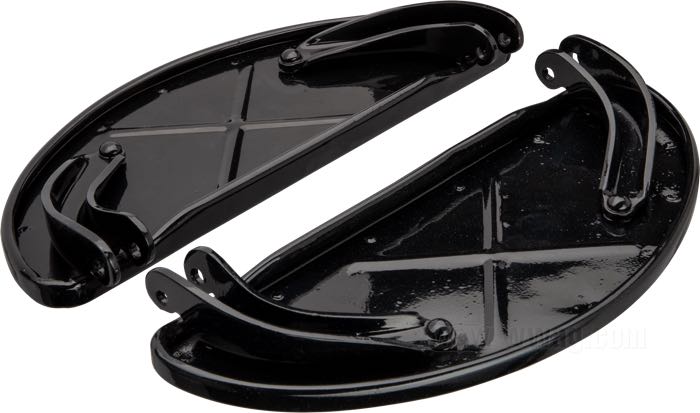 Marche-pieds »WPB« de Samwel Supplies; adaptable à Big Twin de 4 vit. et modèles 45”/750cc 1940-1984; acier, finition époxy; remplace OEM HD 50603-40; poids brut: 1.77 kg