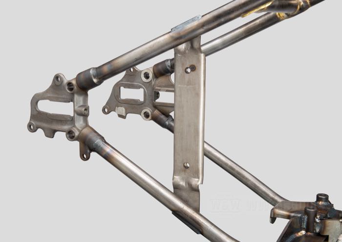 Telaio rigido »Straightleg« di VG Classic Frames & Parts; atto per Knucklehead/Big Twin Flathead 1938-1940; acciaio / ghisa sferoidale, naturale; rake: 28 °; rimpiazza OEM HD 2801-36; Paesi Bassi; peso lordo: 37 kg