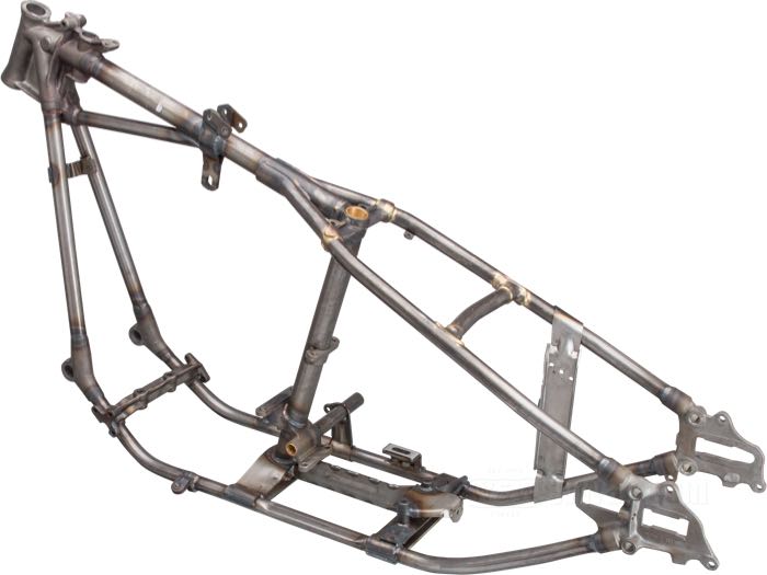 Starrrahmen »Straightleg« von VG Classic Frames & Parts; passend für Knucklehead/Big Twin Flathead 1941-1945; Stahl / Sphäroguss, blank; Rake: 28 °; ersetzt OEM HD 47000-40; Niederlande; Bruttogewicht: 37 kg