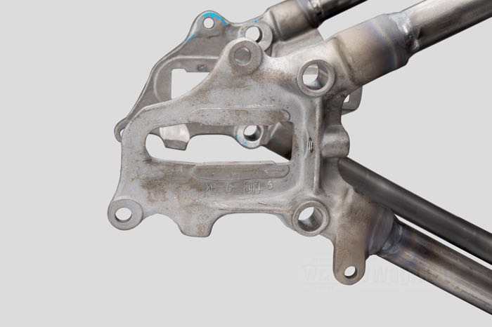 Starrrahmen »Straightleg« von VG Classic Frames & Parts; passend für Knucklehead/Big Twin Flathead 1941-1945; Stahl / Sphäroguss, blank; Rake: 28 °; ersetzt OEM HD 47000-40; Niederlande; Bruttogewicht: 37 kg
