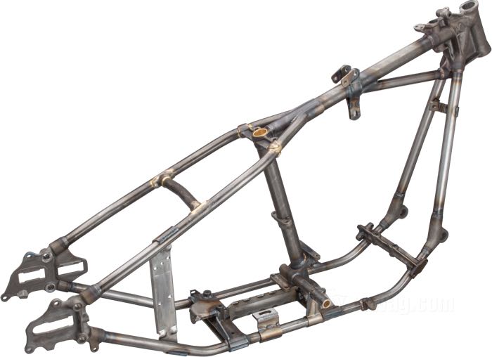 Starrrahmen »Straightleg« von VG Classic Frames & Parts; passend für Knucklehead/Big Twin Flathead 1941-1945; Stahl / Sphäroguss, blank; Rake: 28 °; ersetzt OEM HD 47000-40; Niederlande; Bruttogewicht: 37 kg