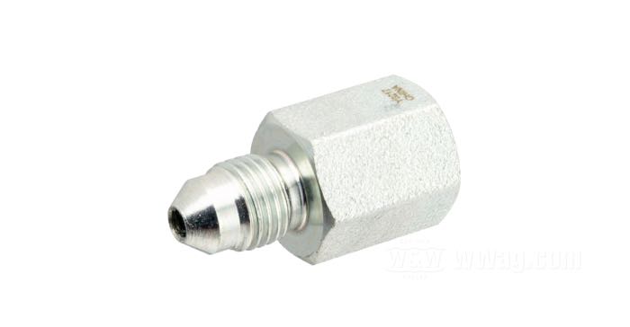 Adapter; for directly connects oil gauge and oil line; steel, zinc plated, straight; thread: JIC 37°-3; connection thread: 1/8” NPT internal thread; gross weight: 20 g