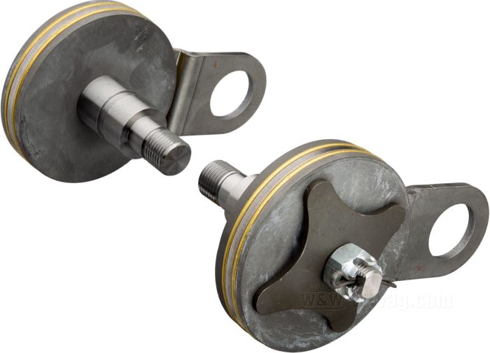 Reibungsdämpfer von Competition Distributing; für Classic und I-Beam Springer Gabeln; passend für Big Twin 1930-1949, WLC, Servi-Car 1941-1958; Edelstahl / Stahl / Messing; USA; Bruttogewicht: 877 g