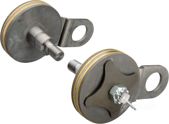 Reibungsdämpfer von Competition Distributing; für Classic und I-Beam Springer Gabeln; passend für 45 cui/750cc 1930-1952 (exc. Servi-car 1941→ and WLC); Edelstahl / Stahl / Messing; USA; Bruttogewicht: 866 g