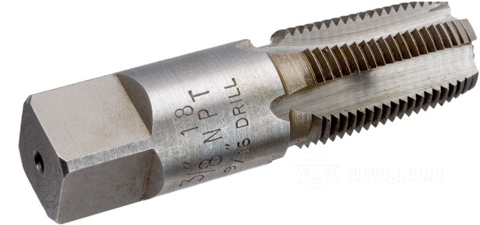 Gewindebohrer »Standard«; für Benzintank; Stahl; Gewinde: 3/8”-18 NPT; Durchgangsgewinde; Bruttogewicht: 88 g