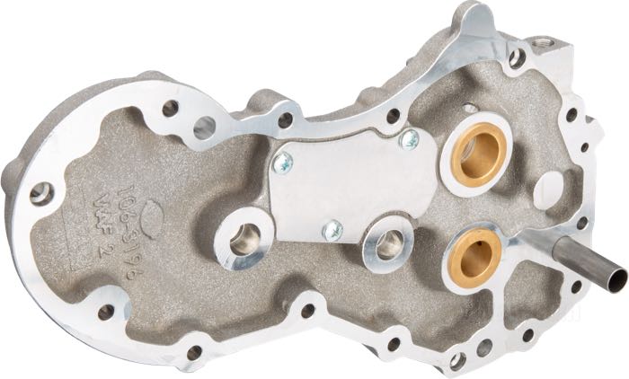 Gear cover »8 Rib« by S&S; fits Knucklehead 1936-1947; cast aluminum; replaces OEM HD 25216-36; USA; gross weight: 1.7 kg