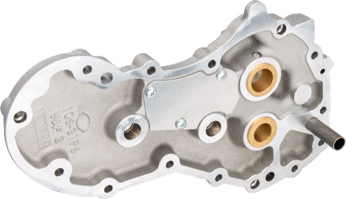 Gear cover »8 Rib« by S&S; fits Panhead 1948-1953; cast aluminum; replaces OEM HD 25216-48; USA; gross weight: 1.64 kg