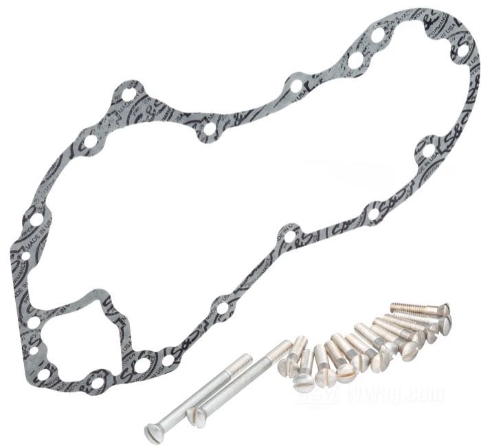 Gear cover »8 Rib« by S&S; fits Panhead 1948-1953; cast aluminum; replaces OEM HD 25216-48; USA; gross weight: 1.64 kg