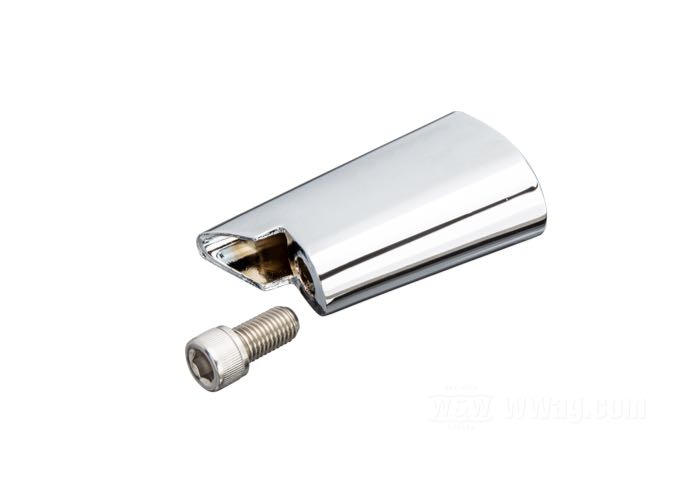Bracket; for Turn signals; fits FX/FXR/XL; rear; cast aluminum, chrome-plated; with bolt; replaces OEM HD 68480-73; gross weight: 120 g