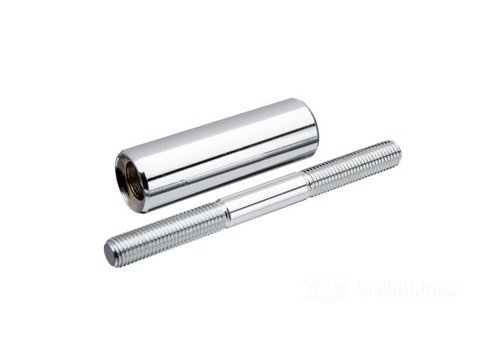 Mounting bolt; for Turn signals; fits FX/FXR/XL; steel, chrome-plated; thread: 5/16”-24; with 54.5 mm spacer; replaces OEM HD 68528-77A; gross weight: 100 g