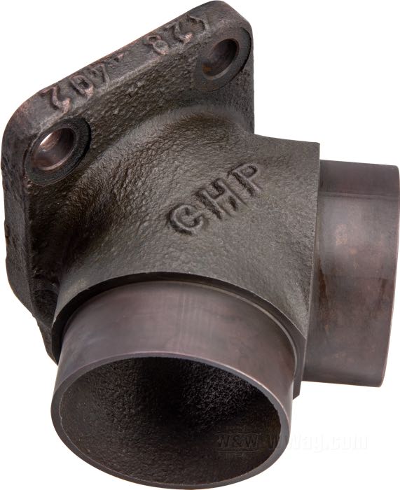 Collettore d'aspirazione di Cala’s High Performance; atto per modelli WLDR, WR, K, KR 1940-1965; ghisa, parkerizzato; per carburatori Linkert serie M di 1-1/2”; rimpiazza OEM HD 27020-40; Svezia; peso lordo: 450 g