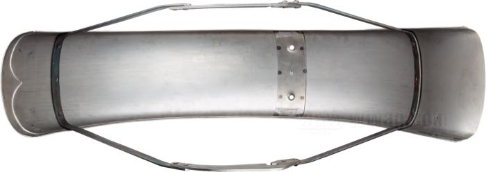 Parafango anteriore »Military« di The Cyclery; atto per modelli WLA 750cc and XA 1940-1945, ecc. Servi-car, WLC; acciaio, naturale, con soporti stretti (5/8”); rimpiazza OEM HD 3702-40M e 3702-42M; Europa; peso lordo: 3.44 kg
