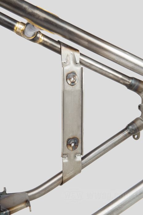 Telaio rigido »Straightleg« di VG Classic Frames & Parts; atto per Knucklehead/Big Twin Flathead 1938-1940; acciaio / ghisa sferoidale, naturale; rake: 28 °; rimpiazza OEM HD 2801-36; Paesi Bassi; peso lordo: 37 kg